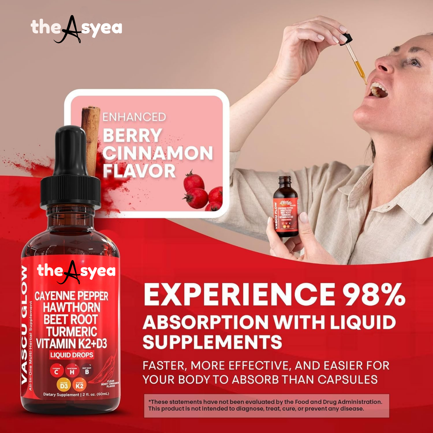 Cayenne Pepper & Herbal Wellness Drops – Vitamins D3 K2, Ginseng, Turmeric & More