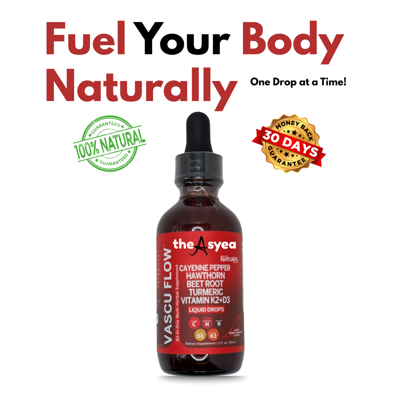 Cayenne Pepper & Herbal Wellness Drops – Vitamins D3 K2, Ginseng, Turmeric & More